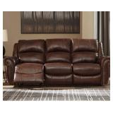 Ashley U42802 Bingen Leather Reclining Sofa