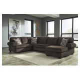 Ashley 725 3pc Choc Sectional W/ RAF Chaise