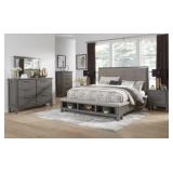 King Ashley B649 Hallendan Gray 5 pc Bedroom Suite