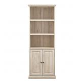 Classic Beveled Door Hutch Bookshelf  Birch