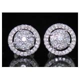 10kt Gold 1/2 ct Brilliant Round Diamond Earrings