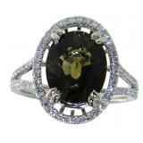 14kt Gold 5.18 ct Tourmaline & Diamond Ring