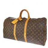 Louis Vuitton Keepall 55 Travel Hand Bag Brown