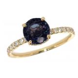 14k Gold 1.78 ct Alexandrite & Diamond Ring