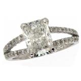 14k Gold 2.45 ct VS2 Lab Diamond Ring