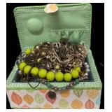 Estate Sewing Box Full Jewelry