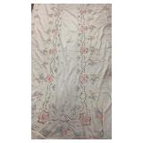 Beautiful 62 x 122 " Hand Embroidered Tablecloth