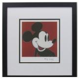 MICKEY MOUSE PRINT PLATE SIGN BY ANDY WARHOL