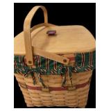Huge Double Lined Longaberger Picnic Basket