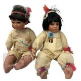 Pair Indian Bisque Dolls