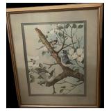 Framed Bird Print