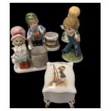 (7) Estate Figurines & Holly Hobby Ring Box