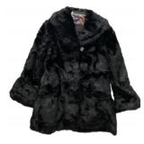 XS Joy Mangano Black Faux Fur Jacket