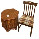 Estate End Table  & Vintage Chair