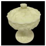 Yellow Satin Candy Dish w