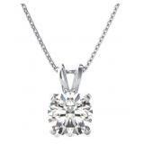 14kt Gold Brilliant 2.00 ct Lab Diamond Pendant