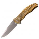 MTECH MTA1095BZ GEAR FRAMELOCK A/O GOLD KNIFE