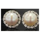 Brilliant 8.5 mm Pearl Stud Earrings