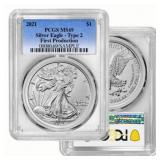 2021 - MS69 1st Prod. Type 2 Silver American Eagle