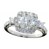 14K White Gold 2.75 ct Round Diamond Ring