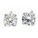 14k Gold Brilliant 1.00 ct Lab Diamond Earrings