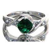 Cushion Cut Emerald Dinner Ring