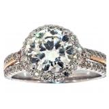 14k Gold 2.71 ct Brilliant VS Lab Diamond Ring