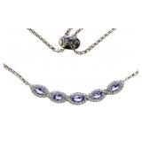 Quality Genuine Tanzanite Designer Necklace