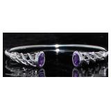 Quality 5.00 ct Natural Amethyst Cuff Bracelet