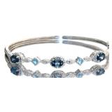 London Blue Topaz Designer Bangle Bracelet