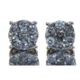 10kt Gold Brilliant 1.00 ct Diamond Stud Earrings