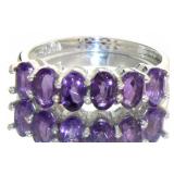 Elegant 1.53 ct Natural Amethyst Anniversary Ring