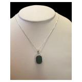 Cushion Cut 5.45 ct Emerald Pendant