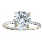 14kt Gold Certified 2.53 ct VS1 Lab Diamond Ring