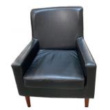 Black Faux Leather Arm Chair