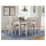 Ashley D394 Antique White Table & 6 Chairs