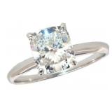 14k Gold 1.63 ct VS2 Cushion Lab Diamond Ring