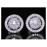 10kt Gold 1/2 ct Brilliant Round Diamond Earrings