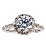 14k Gold 2.19 ct Round Brilliant Lab Diamond Ring