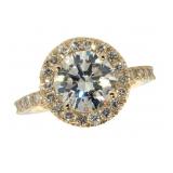 14k Gold Brilliant XXX 2.97 ct Lab Diamond Ring