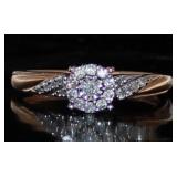 10kt Rose Gold Brilliant Diamond Ring