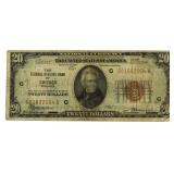 1929 Chicago $20.00 National Currency Note