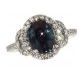 14k Gold 2.78 ct Oval Alexandrite & Diamond Ring