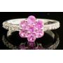 Antique Style Pink Sapphire Flower Ring