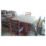 Whalen Cherry Bar Height Table & 4 Bar Stools