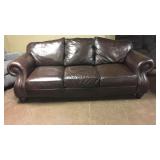 $4160 Bernhardt Nailhead Leather Sofa