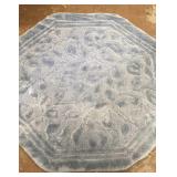 Octagon Rug Blue 5ftX5ft