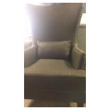 Wing Back  Nailhead Accent Chair