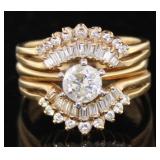 14kt Gold Brilliant 1.25 ct Diamond Wedding Set