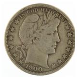 1900 Philadelphia Barber Silver Half Dollar *KEY
